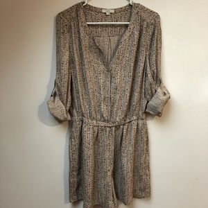 Loft long sleeve printed romper size medium